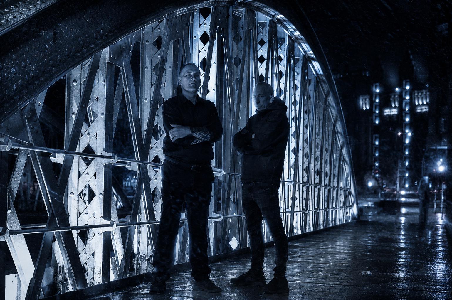 Fortification 55 — Jan Kruse (left) and Björn Petersen (right) on a Hamburg bridge at night